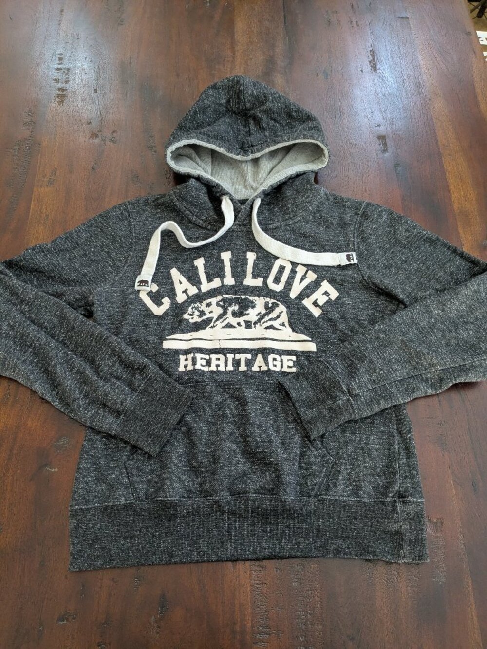Reflex Charcoal Grey "Cali Love Heritage" California Bear Hoodie - Size L